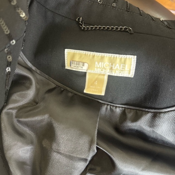 Black Sequin Pinstripe Blazer - Picture 13 of 17